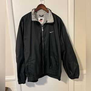 Vintage 90s Nike White Tag Packable Windbreaker Dark Green XL Back Pocket